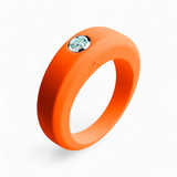 Orange silicone ring
