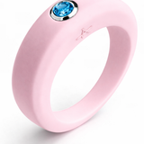 Bague rose pastel personnalisable