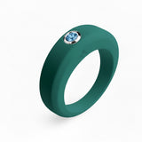 Bague british green personnalisable