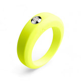 Neon yellow silicone ring
