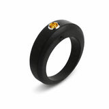 Bague noire personnalisable