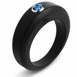 Bague noire personnalisable