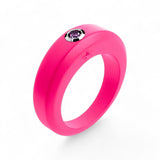 Bague rose fluo en silicone