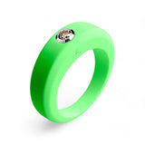 Neon green silicone ring